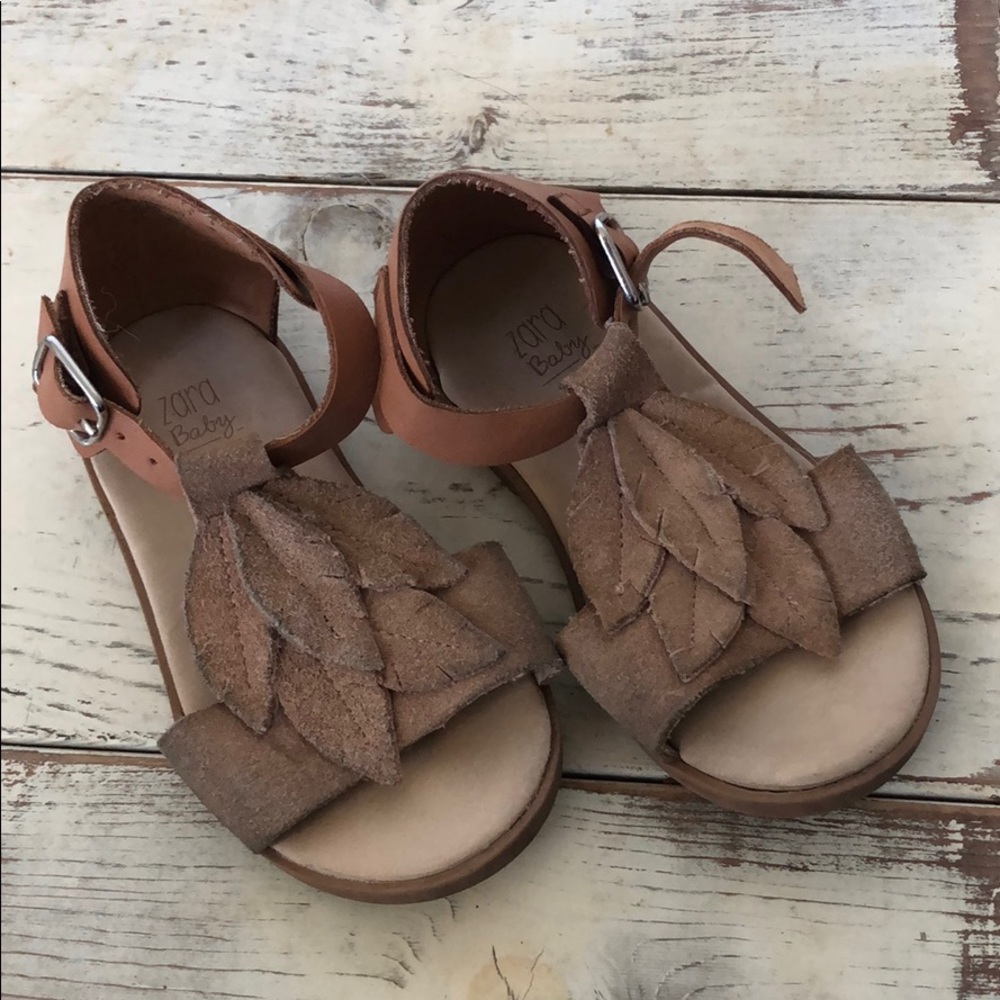 Zara sandals leather size 6